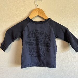 Lucky Brand Blue Long Sleeve Tee with Graphic Design